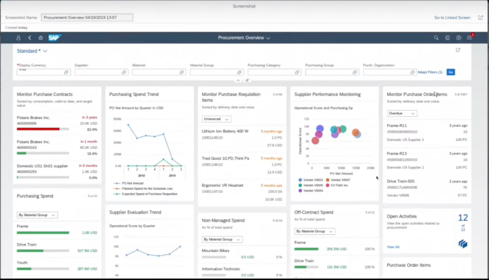 SAP S_4HANA screenshot