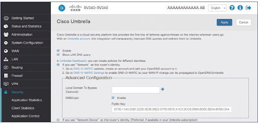 CISCO Umbrella screenshot