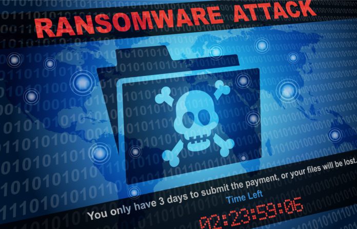 Ransomware Attack Malware Hacker Around The World Background Illustration.