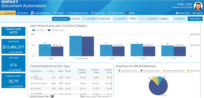 Screenshot of Kofax RPA platform.